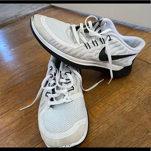 White Nike running sneakers